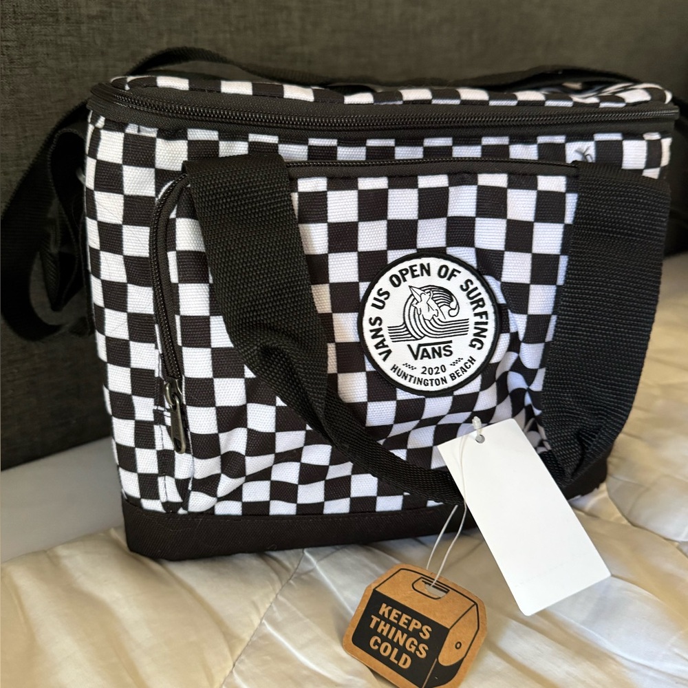 Vans Black and White Checkered Surf Cooler Bag